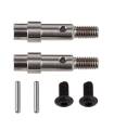 B6 FT TITANIUM HEX ADAPTER FRONT AXLES - ASSOCIATED - AS71181