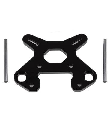 RC8B4 FRONT SHOCK TOWER BLACK ALUMINUM - V2 - ASSOCIATED