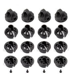 B6.1/B74 SHOCK CAPS AND SPRING CUPS - TEAM ASSOCIATED