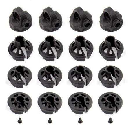 B6.1/B74 SHOCK CAPS AND SPRING CUPS - TEAM ASSOCIATED