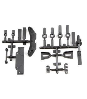 B6.3 TOWER COVERS/WIRE CLIPS/ROD ENDS - TEAM ASSOCIATED