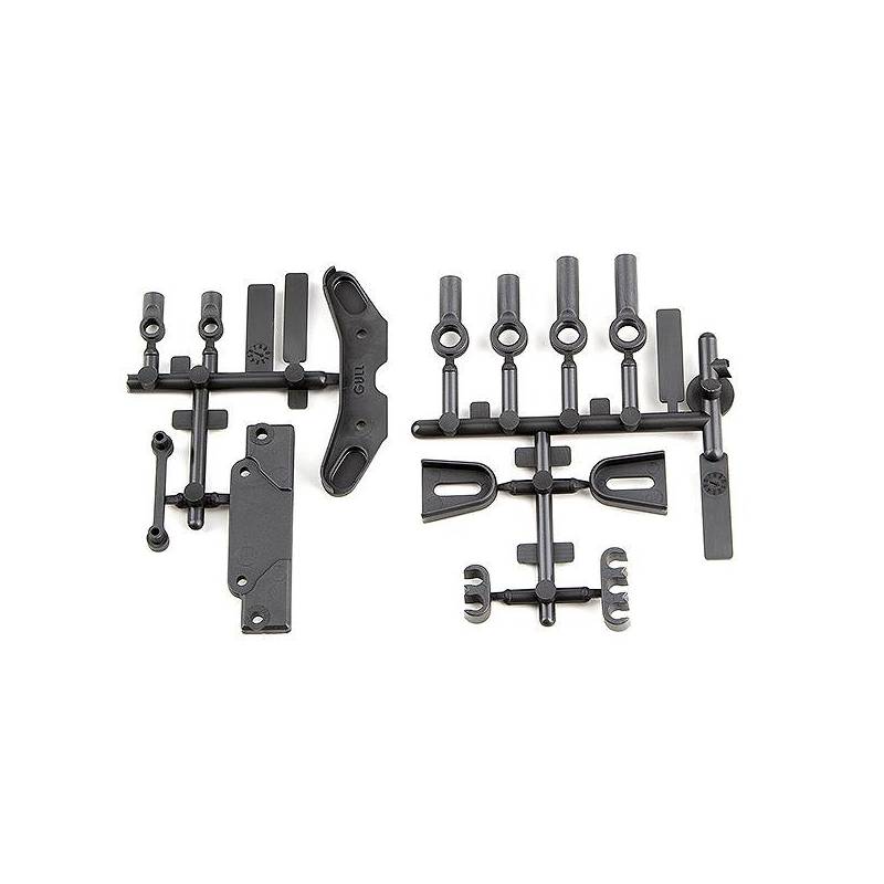 B6.3 TOWER COVERS/WIRE CLIPS/ROD ENDS - TEAM ASSOCIATED B6.3 TOWER COVERS/WIRE CLIPS/ROD ENDS - TEAM ASSOCIATED