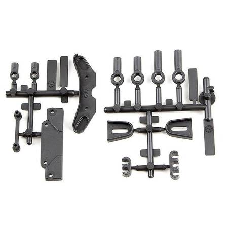 B6.3 TOWER COVERS/WIRE CLIPS/ROD ENDS - TEAM ASSOCIATED