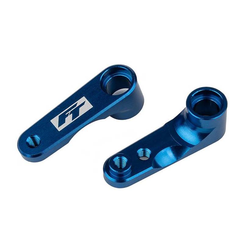 RC10B6.4 FT STEERING BELLCRANKS BLUE ALUMIN RC10B6.4 FT STEERING BELLCRANKS BLUE ALUMIN