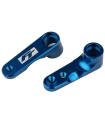 RC10B6.4 FT STEERING BELLCRANKS BLUE ALUMIN