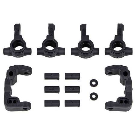 RC10B6.4 -1MM SCRUB CASTER AND STEERING BLOCK - ASSOCIATED - 91985