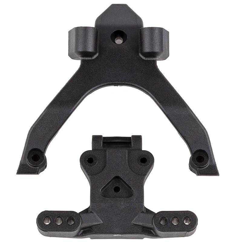 RC10B7 FT TOP PLATE & BALLSTUD MOUNT, CARBON RC10B7 FT TOP PLATE & BALLSTUD MOUNT, CARBON