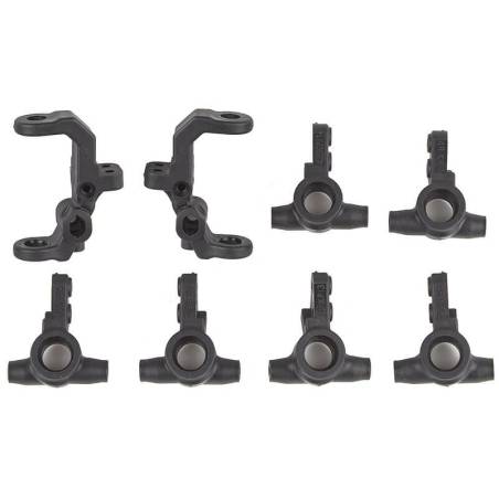 RC10B7 FT CASTER/STEERING BLOCKS CARBON - ASSOCIATED - 92415