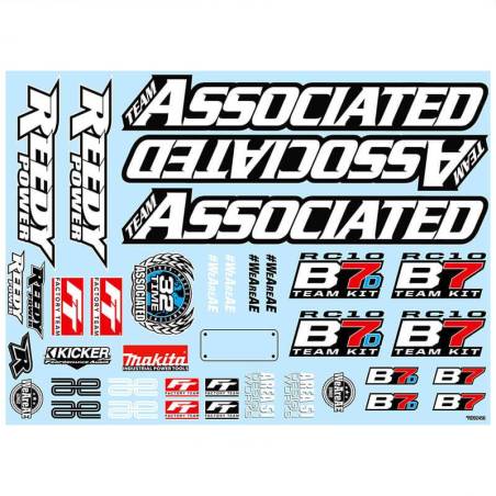 RC10B7 DECAL SHEET