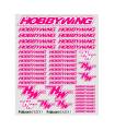 PINK/WHITE DECAL SHEET