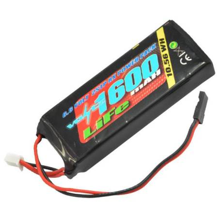 VOLTZ 1600mah 2S 6.6V RX LiFe BATERIA PLANA