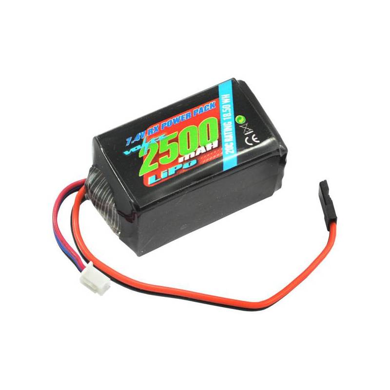 VOLTZ 2500mah 2S 7.4V RX LiPo BATERIA CUADRADA VOLTZ 2500mah 2S 7.4V RX LiPo BATERIA CUADRADA
