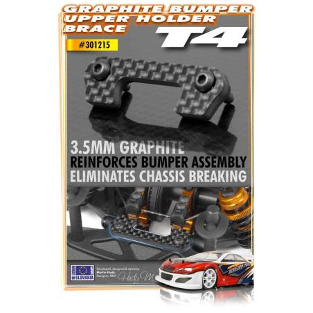 GRAPHITE BUMPER UPPER HOLDER BRACE 3.5 MM - XRAY