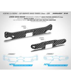 T4'20 ULP GRAPHITE SHOCK TOWER REAR 3.0MM - LOW - 302961 - XRAY