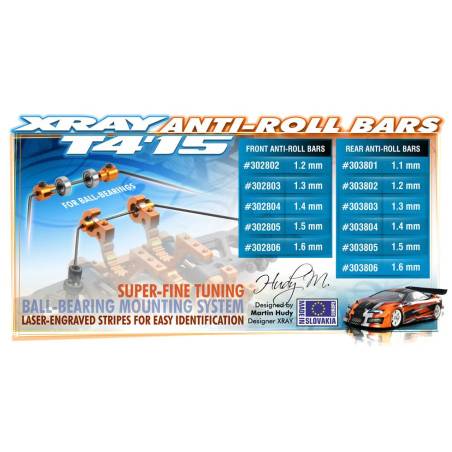 ANTI-ROLL BAR FOR BALL-BEARINGS - REAR 1.5 MM - 303805 - XRAY
