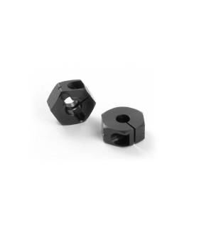 "ALU WHEEL HUB - OFFSET ""+0.75MM"" - BLACK (2) - 305352 - XRAY"