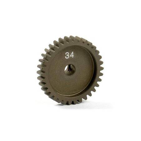 NARROW ALU PINION GEAR - HARD COATED 34T / 48 - XRAY