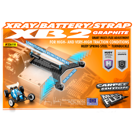 GRAPHITE BATTERY STRAP - XRAY