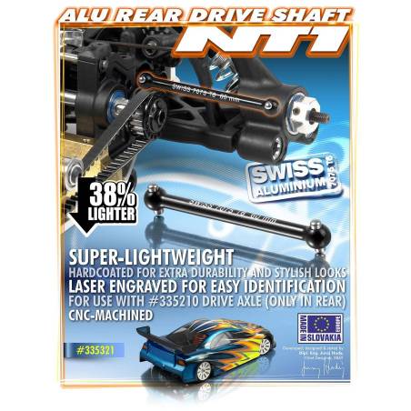 ALU REAR DRIVE SHAFT 60MM - ALU 7075 T6 - XRAY