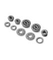 LOW FRICTION COMPOSITE BELT PULLEY SET - GRAPHITE - XRAY - 345801-G