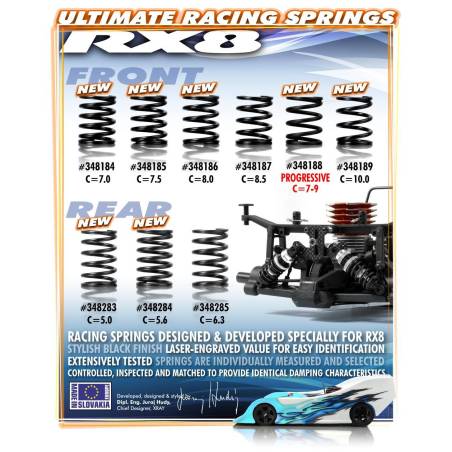 XRAY SPRING-SET C 7.5 - FRONT (2) - 348185 - XRAY