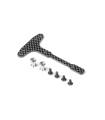 GRAPHITE CHASSIS T-BRACE - FRONT - SET - XRAY - 361299