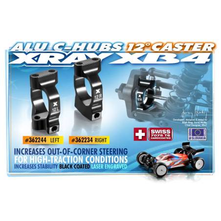 ALU C-HUB 12° LEFT - 362244 - XRAY