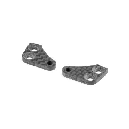 GRAPHITE EXTENSION ALU STEERING BLOCK (1+1) - 2 SLOTS - XRAY