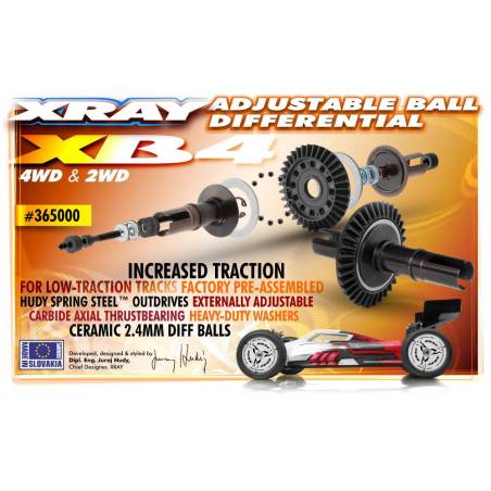 BALL ADJUSTABLE DIFFERENTIAL - SET - HUDY SPRING STEEL™ - XRAY