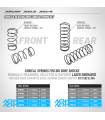 FRONT BIG BORE CONICAL SPRING-SET L42.5MM -4 DOTS (2) - XRAY - 368384