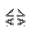 SET OF SUSPENSION ARMS, LOWER + UPPER (2+1+1) - HARD - 382101 - XRAY