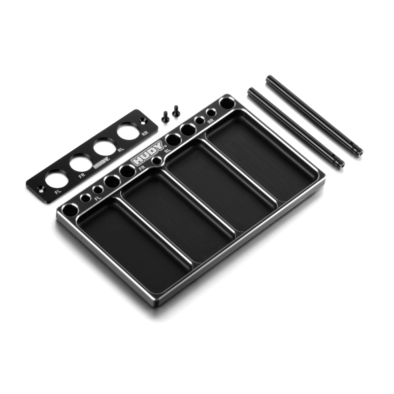 HUDY ALU TRAY FOR 1/10 OFF-ROAD DIFF & SHOCKS - 109801 - HUDY HUDY ALU TRAY FOR 1/10 OFF-ROAD DIFF & SHOCKS - 109801 - HUDY