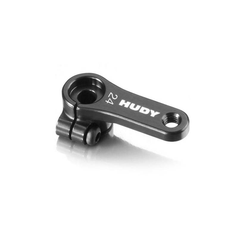 ALU CLAMP SERVO HORN - HITEC - OFFSET 1-HOLE M3 - 24T - HUDY ALU CLAMP SERVO HORN - HITEC - OFFSET 1-HOLE M3 - 24T - HUDY