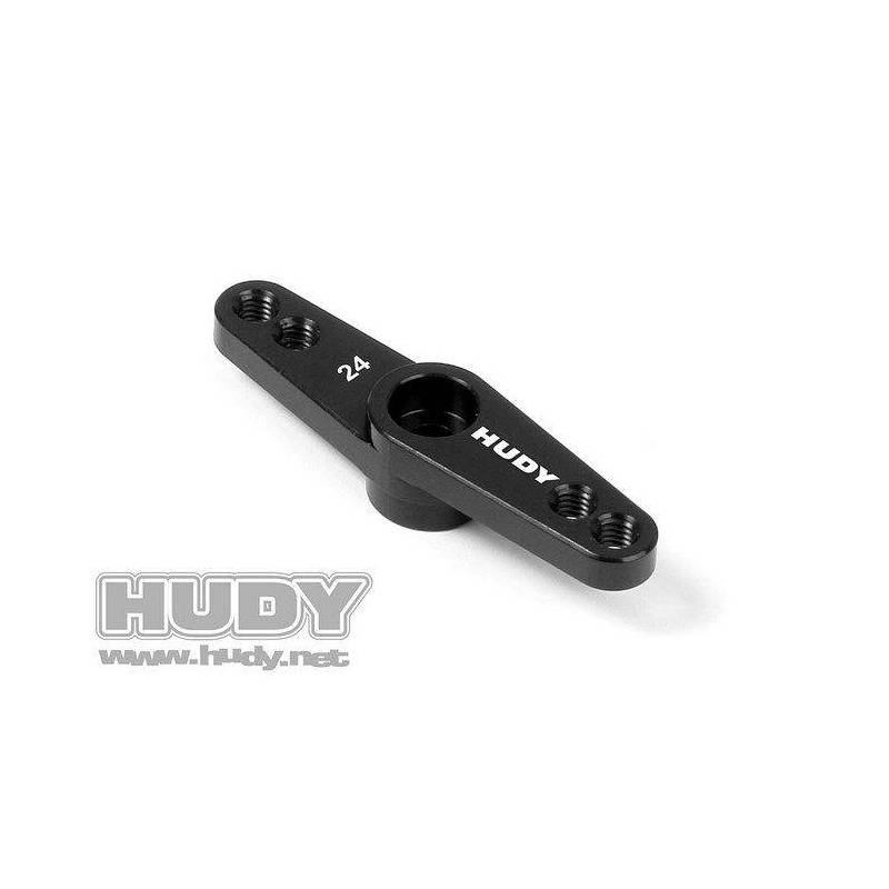ALU THROTTLE SERVO HORN - HITEC - OFFSET 2-HOLE M3 - 24T - HUDY ALU THROTTLE SERVO HORN - HITEC - OFFSET 2-HOLE M3 - 24T - HUDY