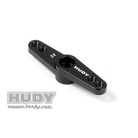 ALU THROTTLE SERVO HORN - HITEC - OFFSET 2-HOLE M3  - 24T - HUDY
