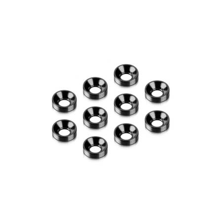 ALU COUNTERSUNK SHIM - BLACK (10) - HUDY