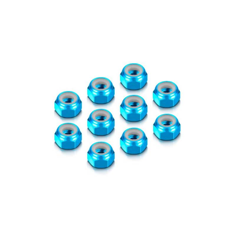 ALU NUT M4 - BLUE (10) - HUDY ALU NUT M4 - BLUE (10) - HUDY