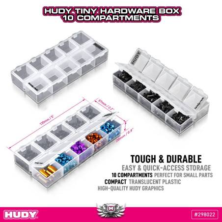 HUDY TINY HARDWARE BOX - 8-COMPARTMENTS - HUDY