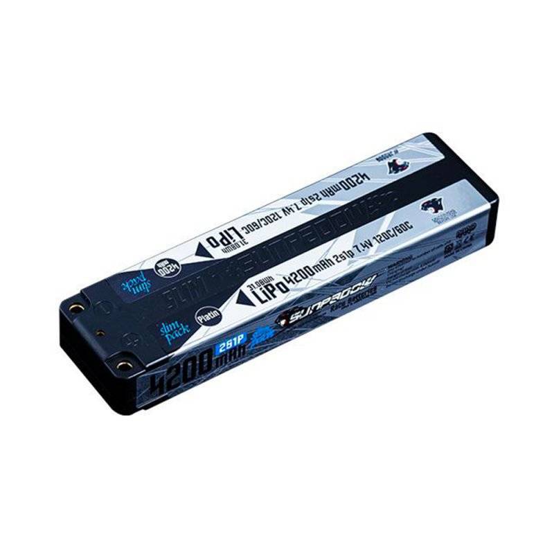 Sunpadow 7.4V 4200mAh Platin 120C Narrow LCG Sunpadow 7.4V 4200mAh Platin 120C Narrow LCG