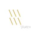 Tornillos Avellanados Dorados 3x25mm (6 uds) - TW-GSS-325C