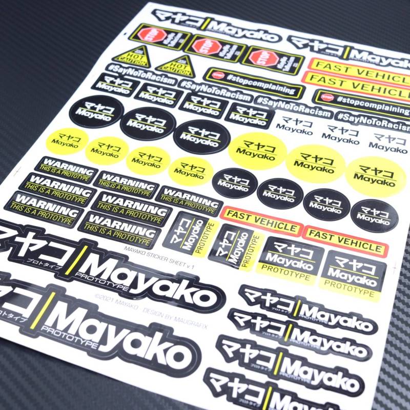 Mayako Official PROTOTYPE Mixed Sticker Sheet Mayako Official PROTOTYPE Mixed Sticker Sheet