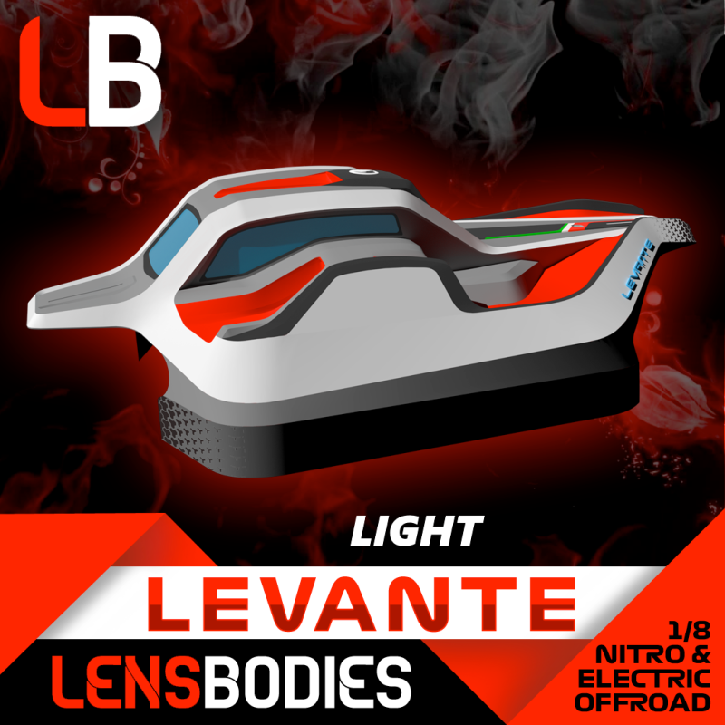 1/8 OFFROAD BODY LEVANTE LIGHT WEIGHT - HOT RACE 1/8 OFFROAD BODY LEVANTE LIGHT WEIGHT - HOT RACE