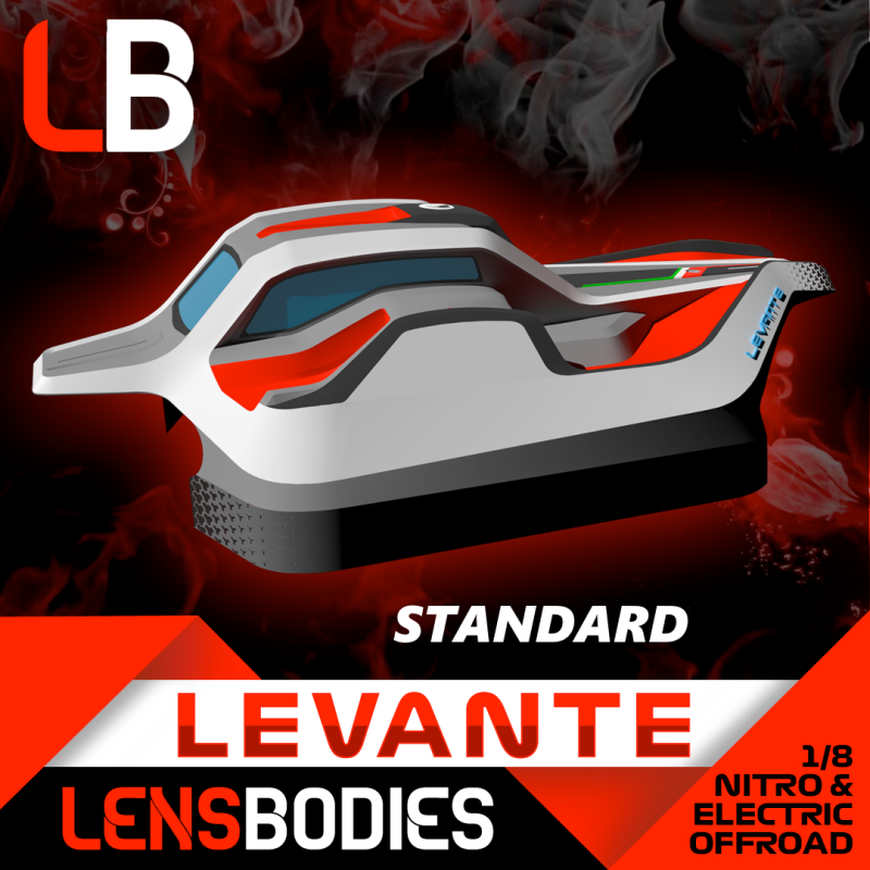 1/8 OFFROAD BODY LEVANTE STANDARD WEIGHT - HOT RACE 1/8 OFFROAD BODY LEVANTE STANDARD WEIGHT - HOT RACE