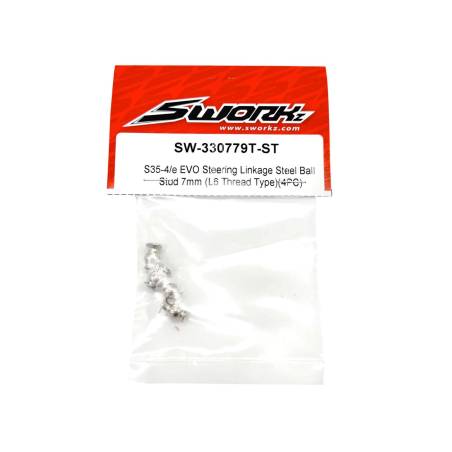 SWORKz Steering Link Steel Ball 7mm (L6 Thread Type)(4) - SW330779TST