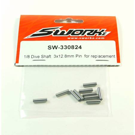 SWORKz Drive Shaft  3x12.8mm Pin  for replacement (10) - SW330824