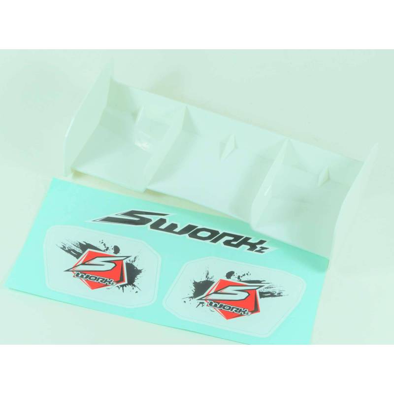 SWORKz 1/8 Off Road Pro Race Wing (WH)(W/o Holes) - SW228022AWH