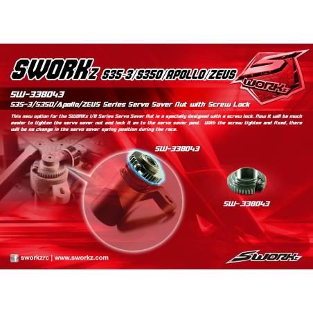 SWORKz Servo Saver Nut with Screw Fixed - SW338043