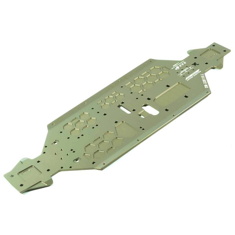 SWORKz T7075 Aluminum Lightened Main Chassis (Opt+3mm) - SW338115L SWORKz T7075 Aluminum Lightened Main Chassis (Opt+3mm) - SW338115L