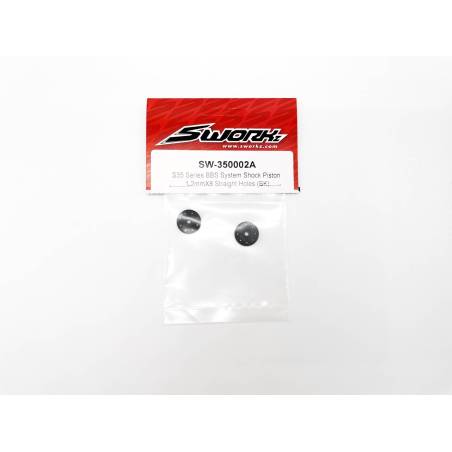 SWORKz S35 BBS Shock Piston 1.2mmX8 Straight Holes (BK) - SW350002A
