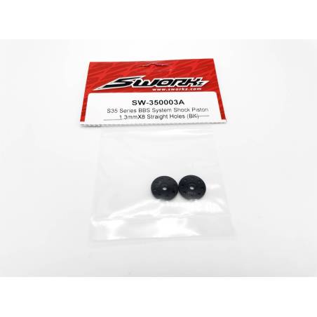 SWORKz S35 BBS Shock Piston 1.3mmX8 Straight Holes (BK) - SW350003A